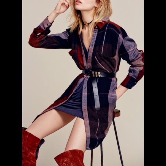 Free People Tops - NWT free people ‘street talk’ flannel plaid shirt